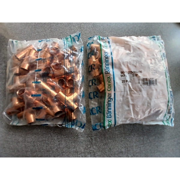 ΤΑΦ ΧΑΛΚΟΥ 5/8'' 50 Τεμεχια Conex Bänninger USA ψυκτικά ΧΑΛΚΙΝΑ ΕΞΑΡΤΗΜΑΤΑ Εξαρτήματα χαλκού Τάφ Τ ΤΑΥ χάλκινα κολλητά  Η προσφορά ισχύει μέχρι εξαντλήσεως των αποθεμάτων...